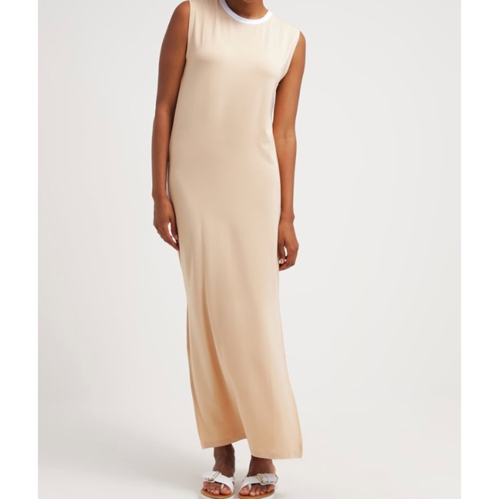 Won Hundred Christie Tee Dress XS Jersey Tan Maxi